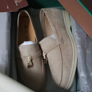 Loro Piana Women's Loafers Handmade Casual Ankle Moccas Size 39